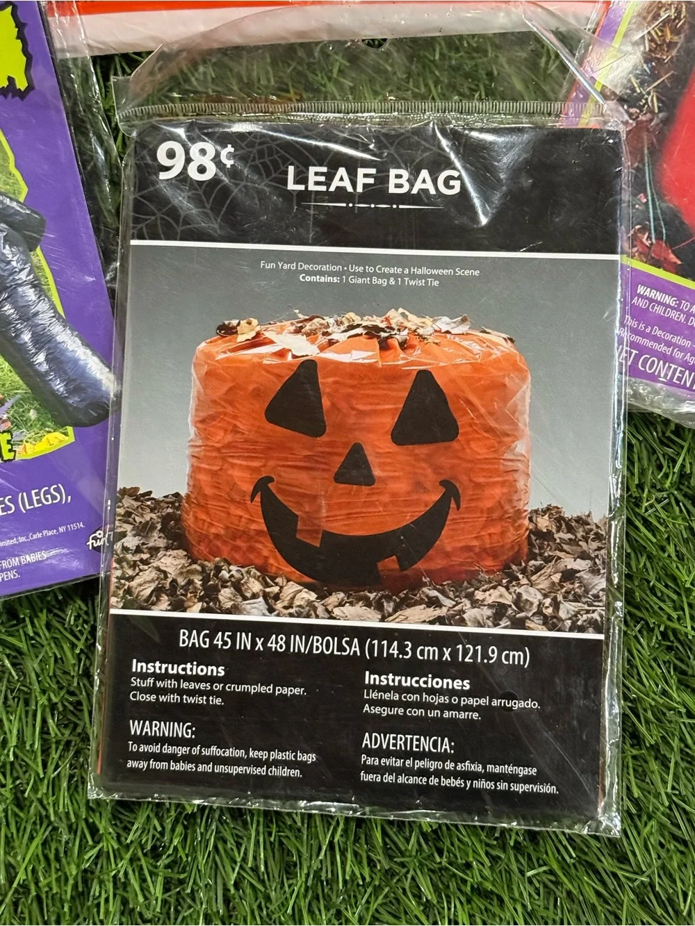 Lawn Leaf Bags - Halloween Theme - Large Lot